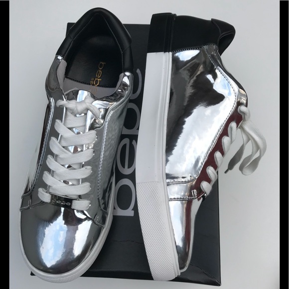 bebe silver sneakers